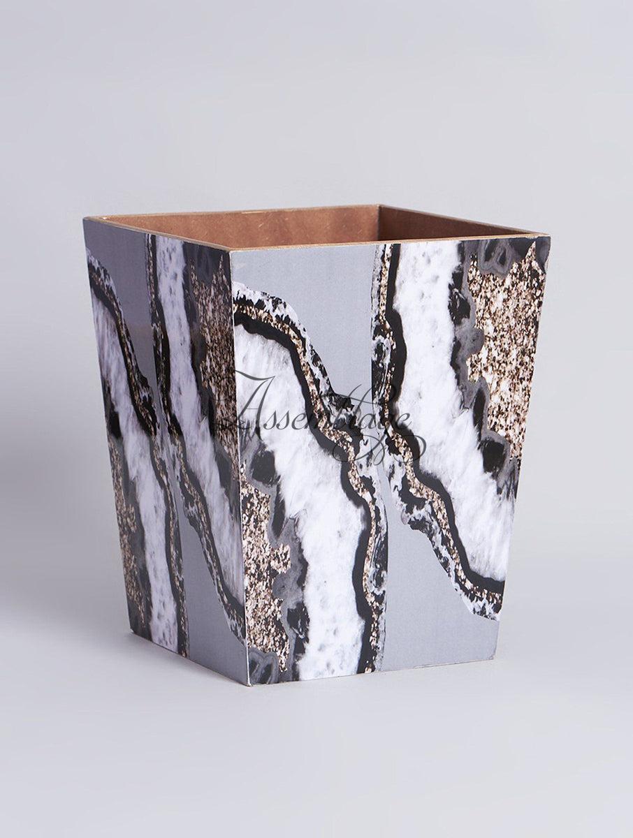 Abstract Grey Dustbin Planter