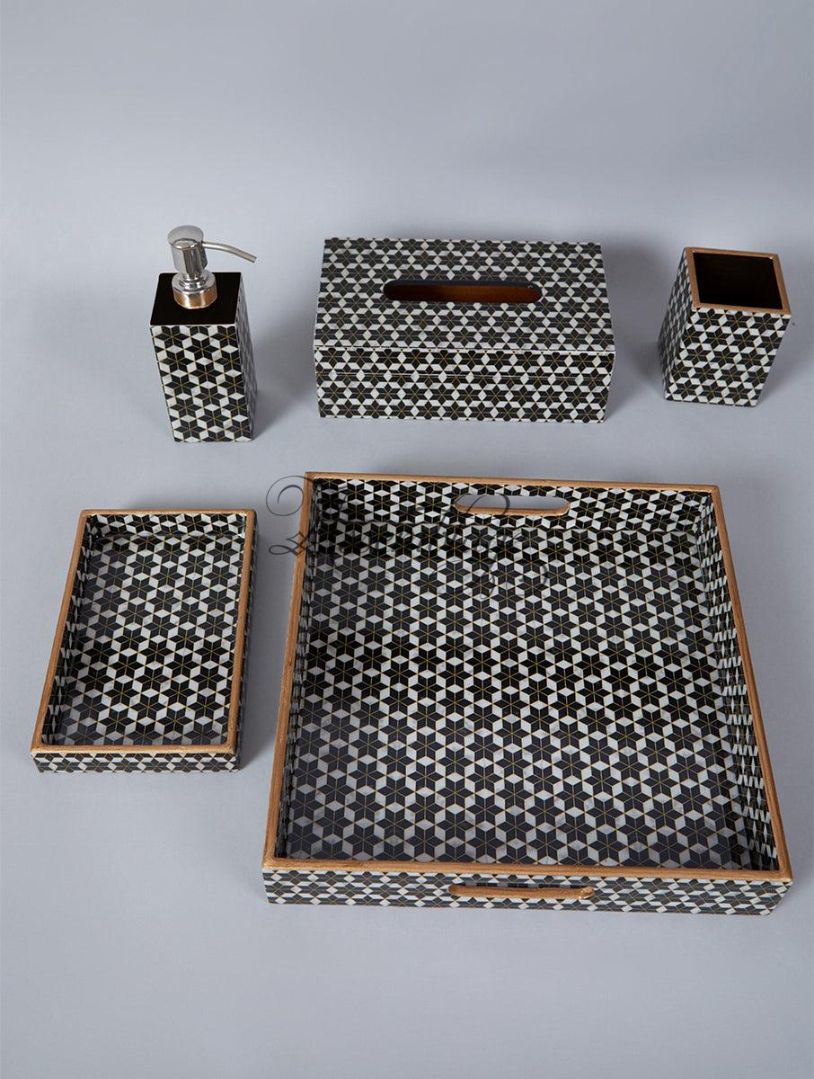 Black & Brown Star Bathroom Set