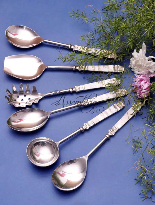 Classic Mother Of Pearl Serving Cutlery Spoon (Pack Of 6)