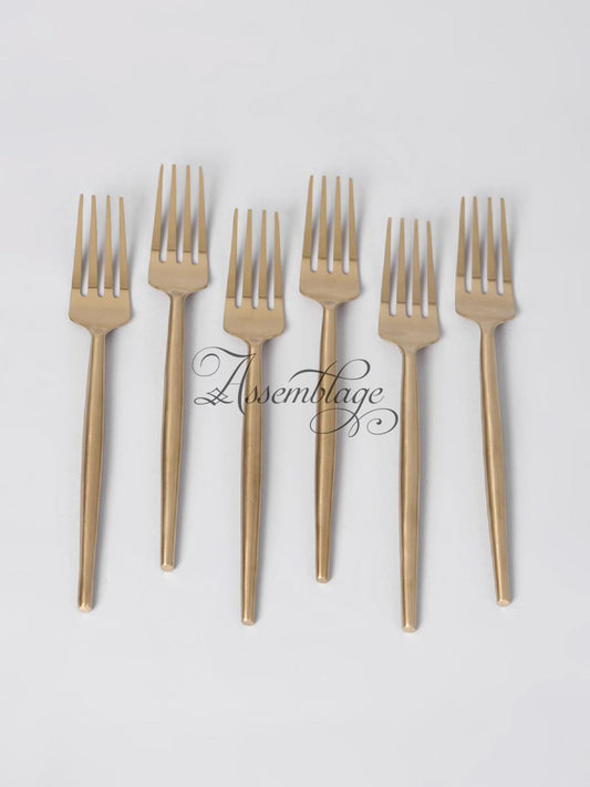 Gold Cutipol Cutlery Set of 6 Forks