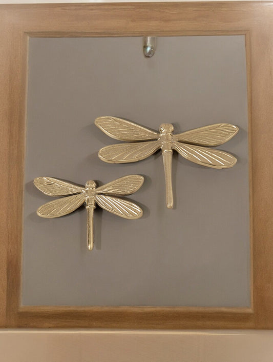 Set of 2 Gold Dragon Fly