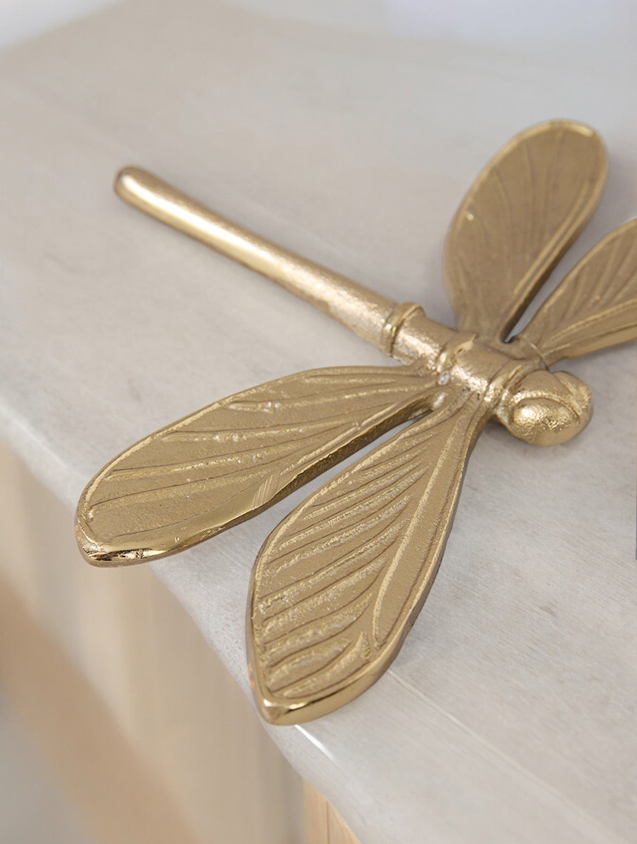 Set of 2 Gold Dragon Fly