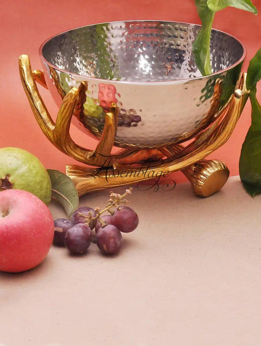 Decorative Golden Twigs Fruit & Salad Bowl
