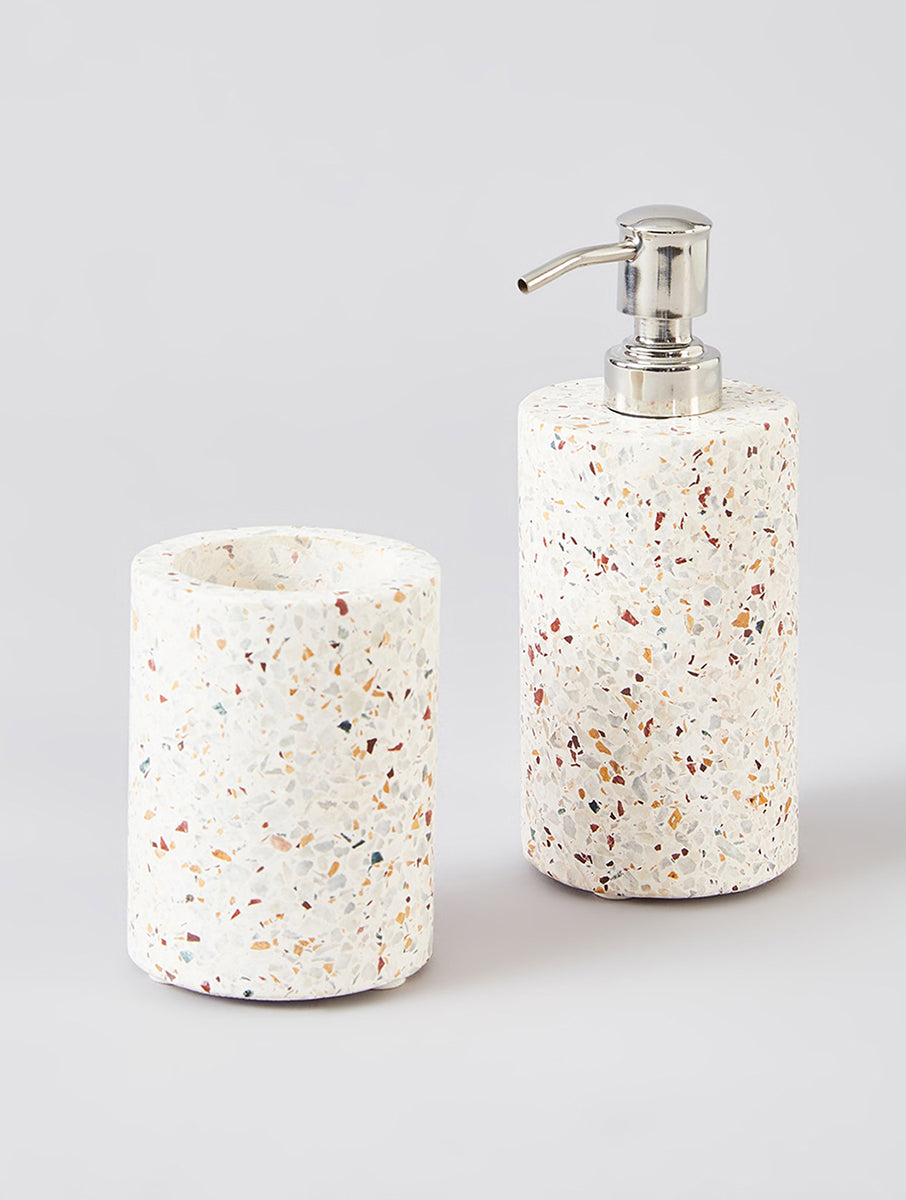 Ivory Terrazzo Bathroom Set