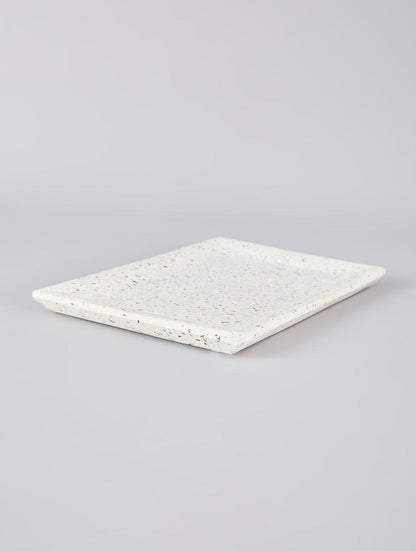 Ivory Terrazzo Platter Tray