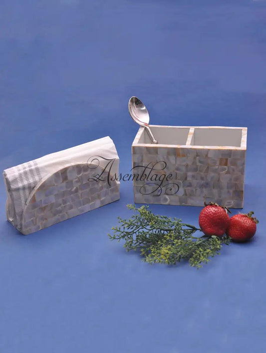 Ivory Mother of Pearl Cutlery Organiser