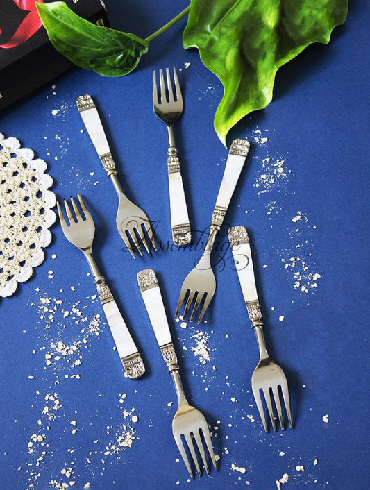 Classic Mother of Pearl Fork Set of 6