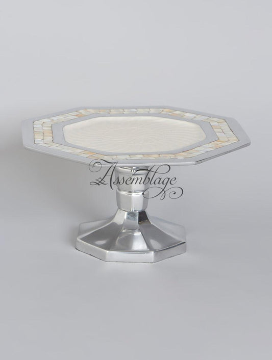 Mother of Pearl Hexagon Cake Stand