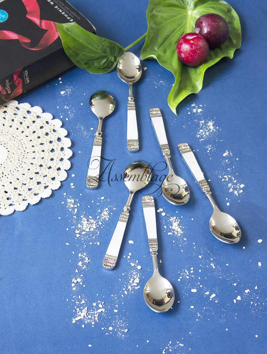 Classic Mother of Pearl Spoon Set of 6