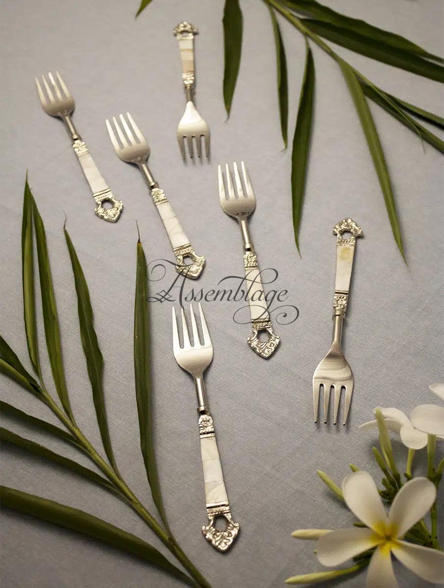 Mother of Pearl Taj Fork Set of 6