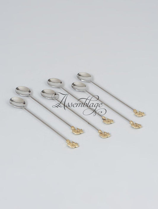 Palm Leaf Cocktail Stirrer Spoons (Set of 6)