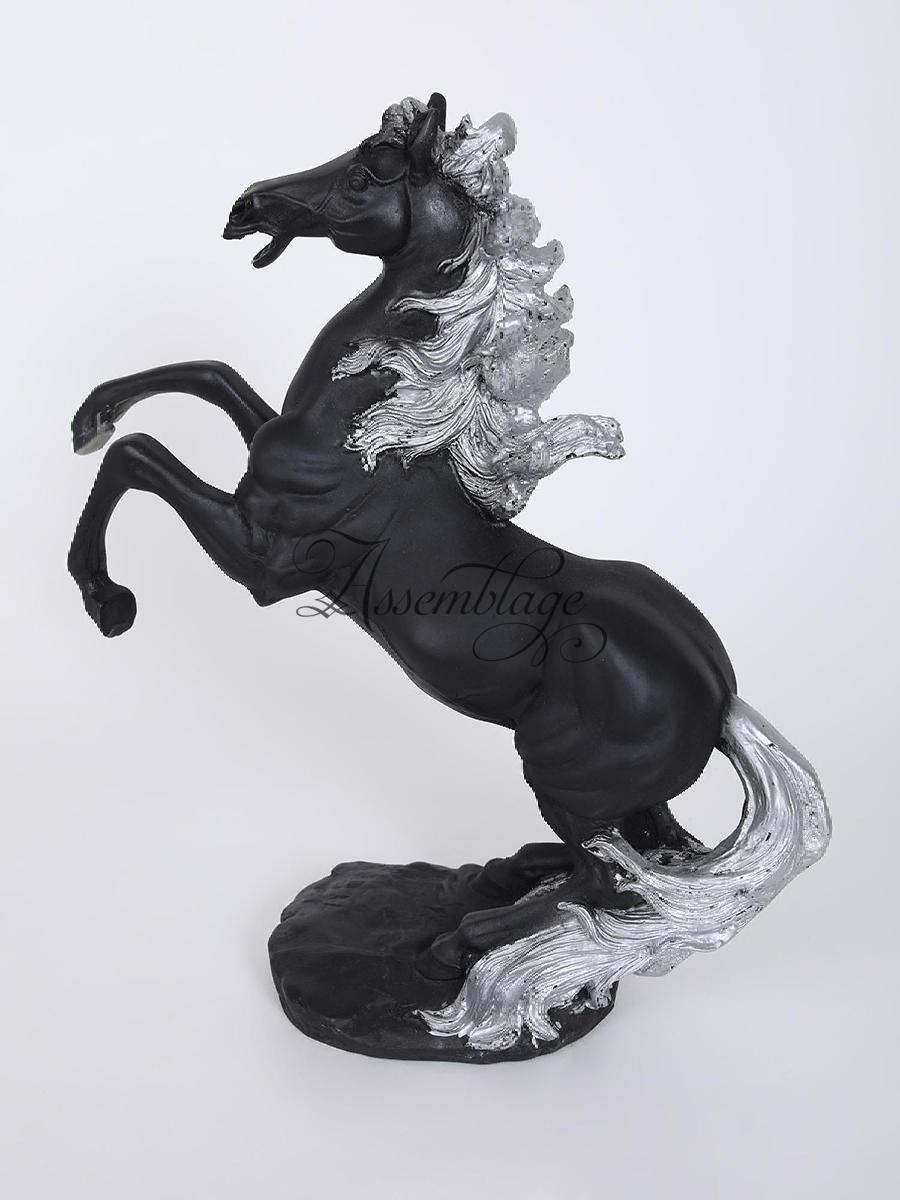 Soaring Black Beauty Horse Figure