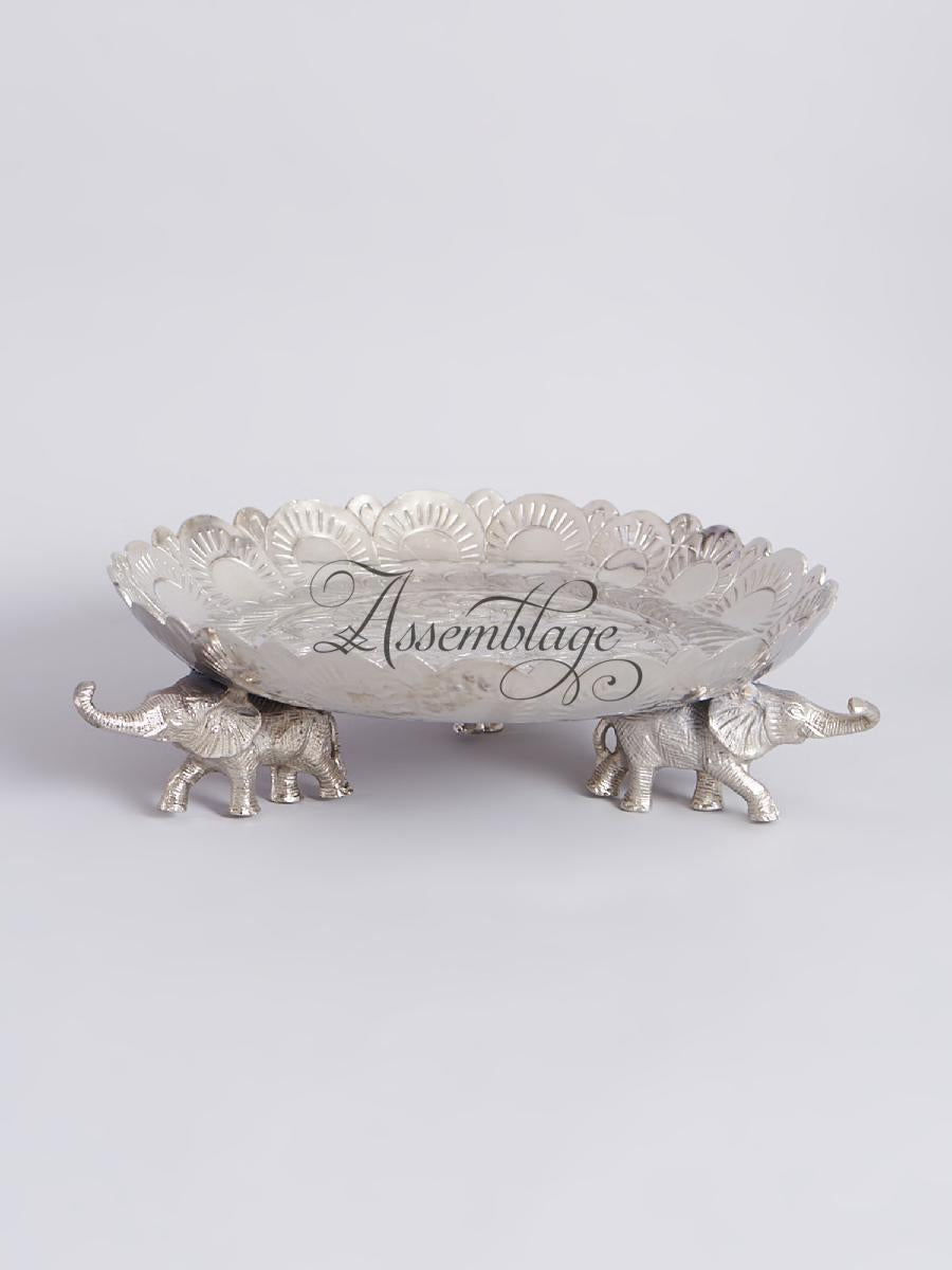 Silver-Plated White Metal Urli Platter