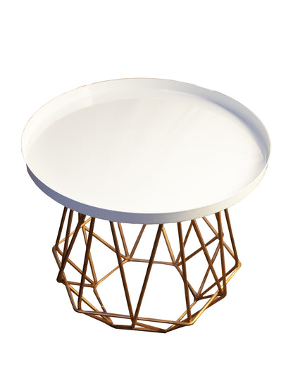 Hexagonal White Wired Cake Stand